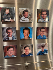 SPECIAL - Graduation Photo Magnets / Square 2" - Set of 13