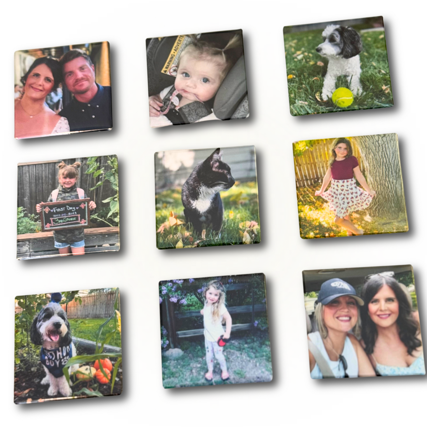 Photo Magnets / Square 2" - Set of 9